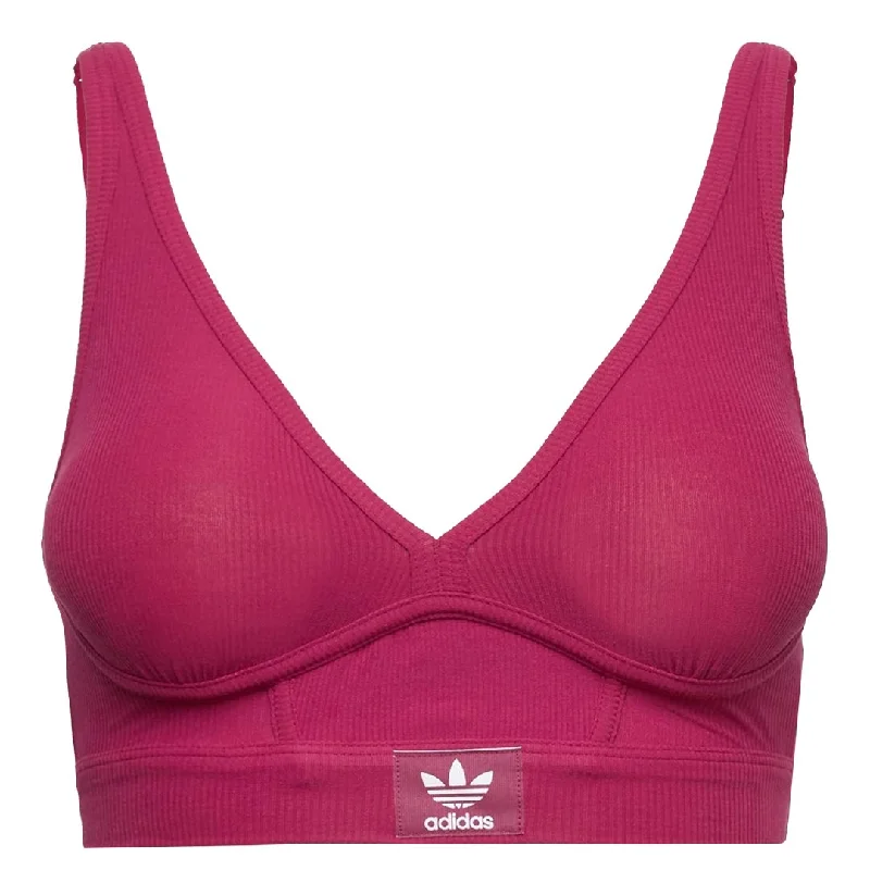 short women's outerwearshort women's outerwearAffordable men's fall outerwearadidas - Women's Adicolor Flex Ribbed Cotton Two-Ply Plunge Brami Bra (GB7803)