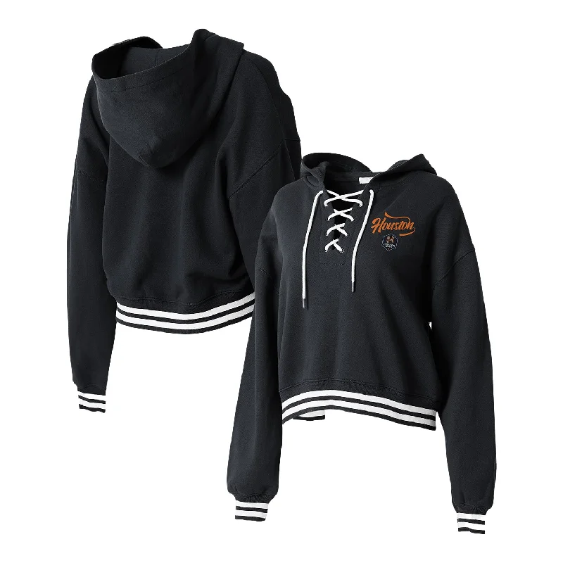 insulated women's outerwearinsulated women's outerwearMen's winter outerwearWomen's Houston Dash WEAR Cropped Black Hoodie