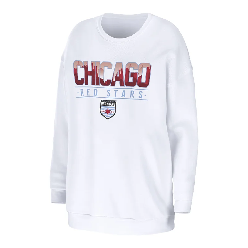 cozy fleece women's outerwearcozy fleece women's outerwearComfortable men's work outerwearWomen's Chicago Red Stars WEAR White Crewneck