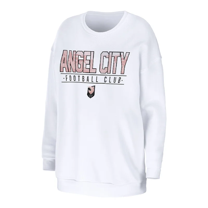 women's fall outerwearwomen's fall outerwearCasual men's weekend outerwearWomen's Angel City WEAR White Crewneck