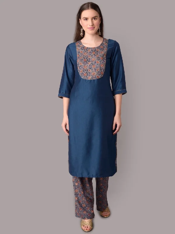 premium women’s setsWomen Blue Kurta With Trouser