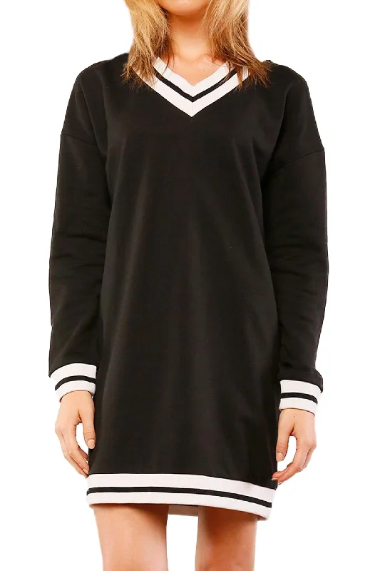 feminine outerwear for winterfeminine outerwear for winterClassic wool men's outerwearVarsity V-neck Sweatshirt Dress