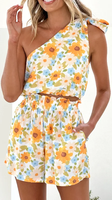 elegant evening setsDaisy One Shoulder Top - Vintage Floral