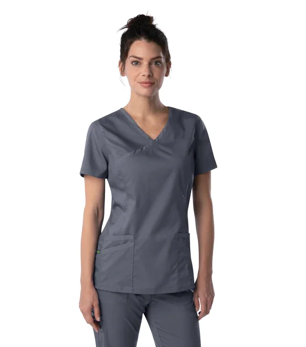 lightweight sets for summerLandau ProFlex Women's Neckline Scrub Top and Jogger Pants Set