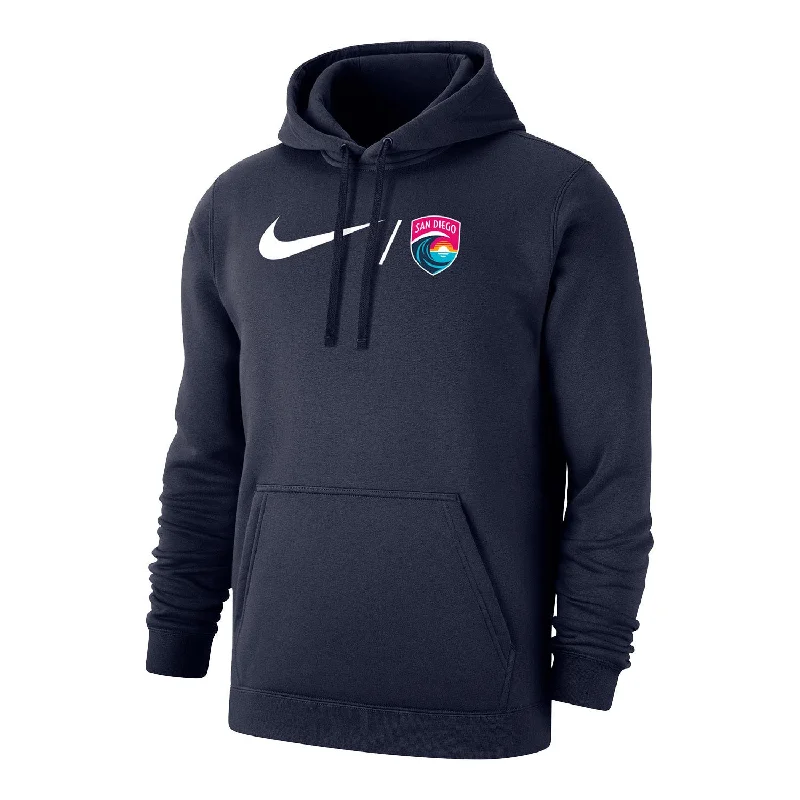 warm wool women's outerwearwarm wool women's outerwearStylish men's formal outerwearUnisex Nike San Diego Wave FC Swoosh Crest Navy Hoodie