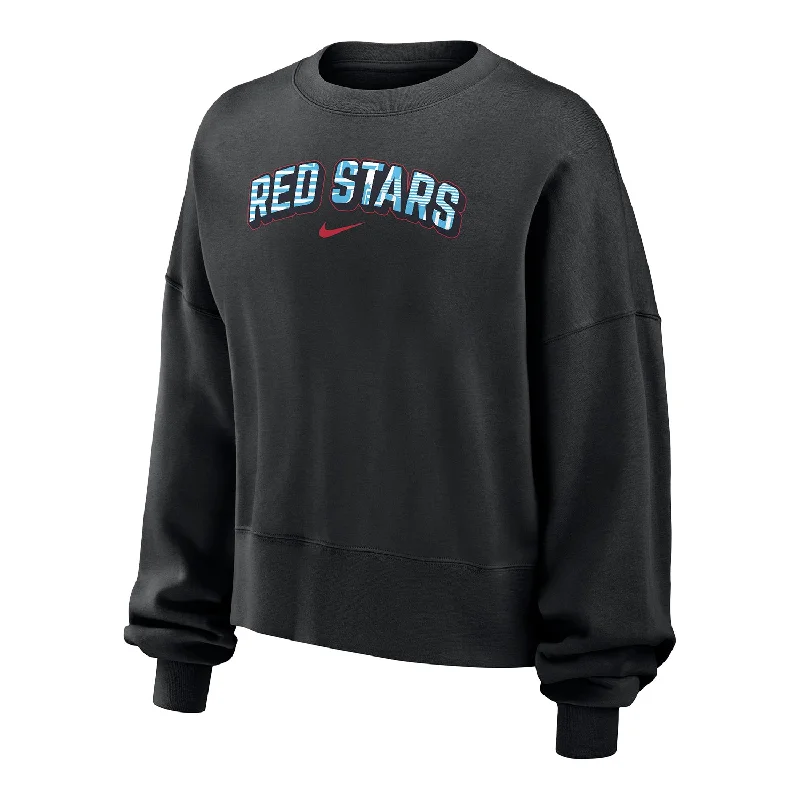 versatile women's outerwearversatile women's outerwearMen's outerwear for rainy daysWomen's Nike Chicago Red Stars Status Black Crewneck