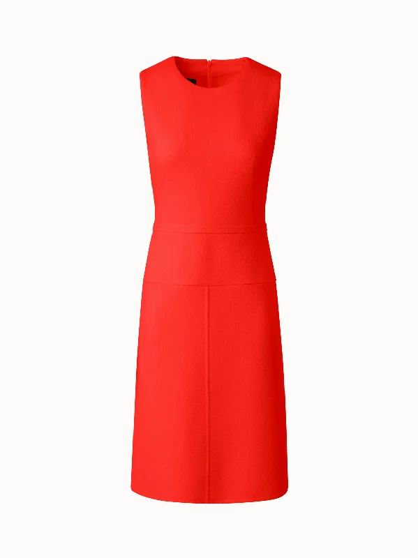 Luxury dresses & jumpsuitsWool Crêpe Double-Face Sheath Dress with A-Line Skirt