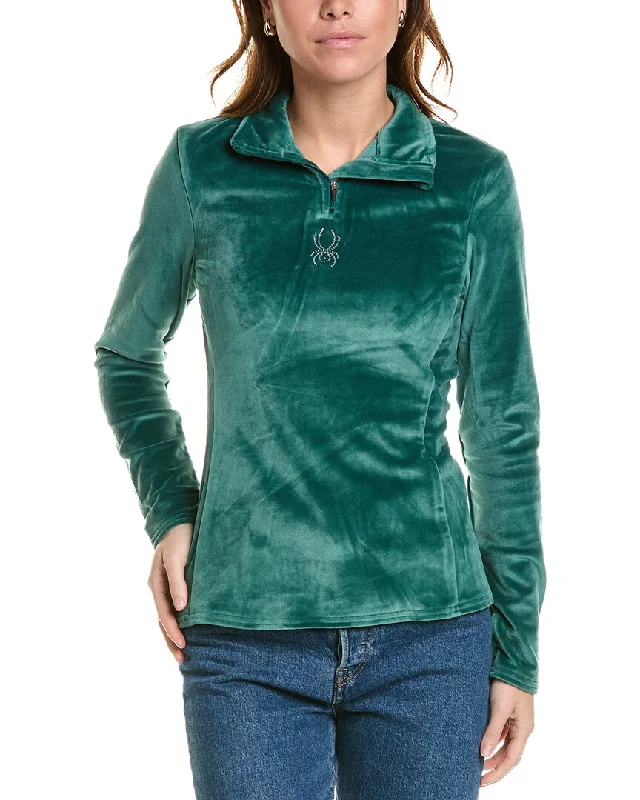 women's sweaters for layering over dressesSpyder Shimmer Bug 1/2-Zip Pullover