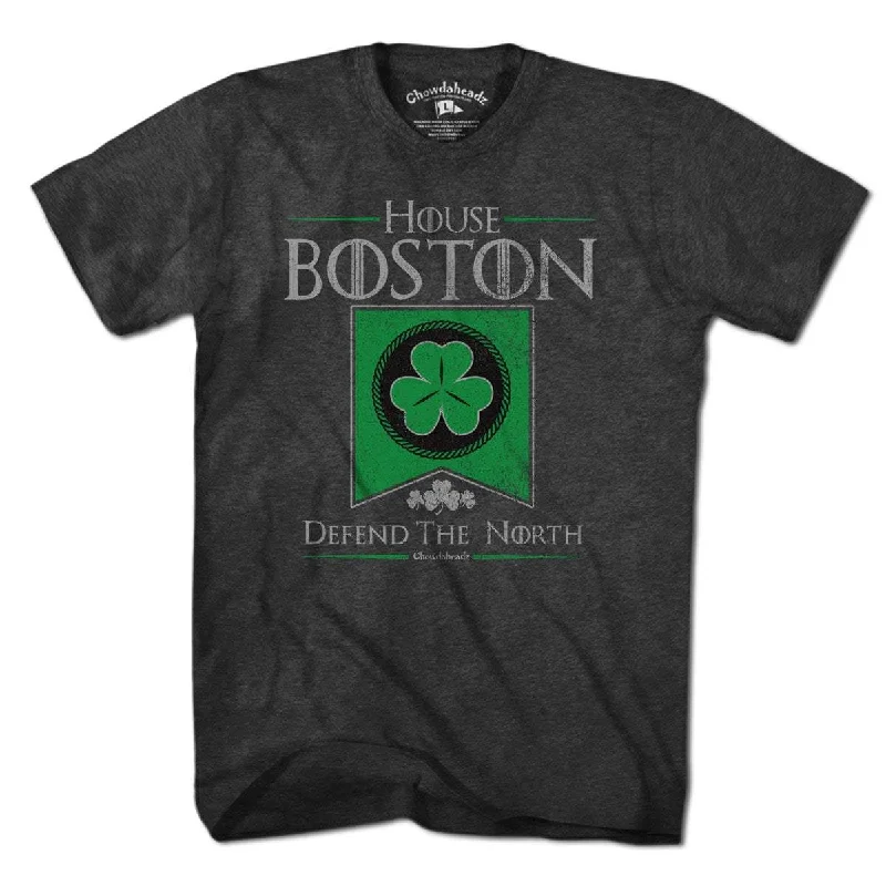 women’s T-shirts with unique printsHouse Boston Shamrock Banner T-shirt