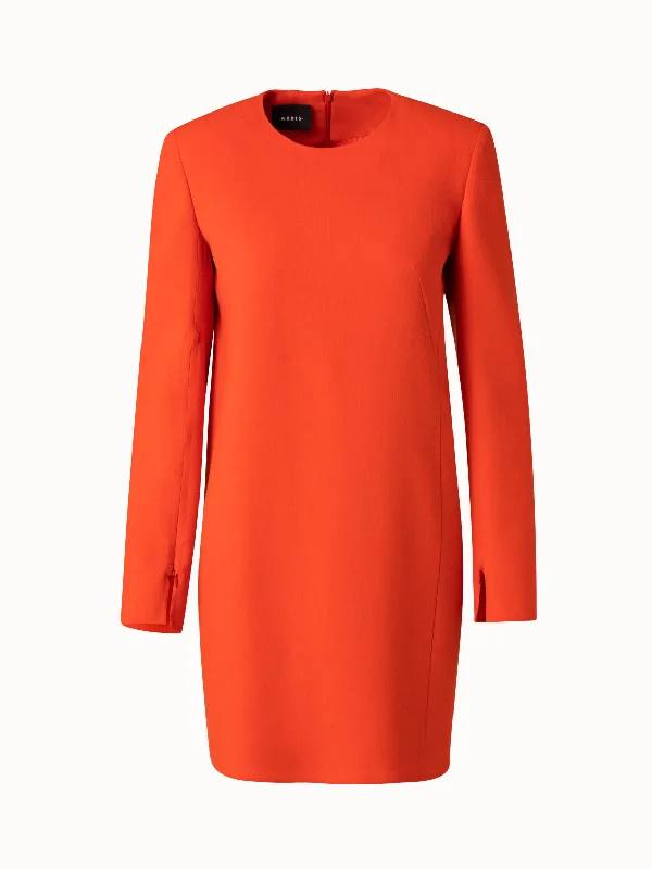 Bold colored dresses & jumpsuitsWool Double Face Long Sleeve Sheath Dress