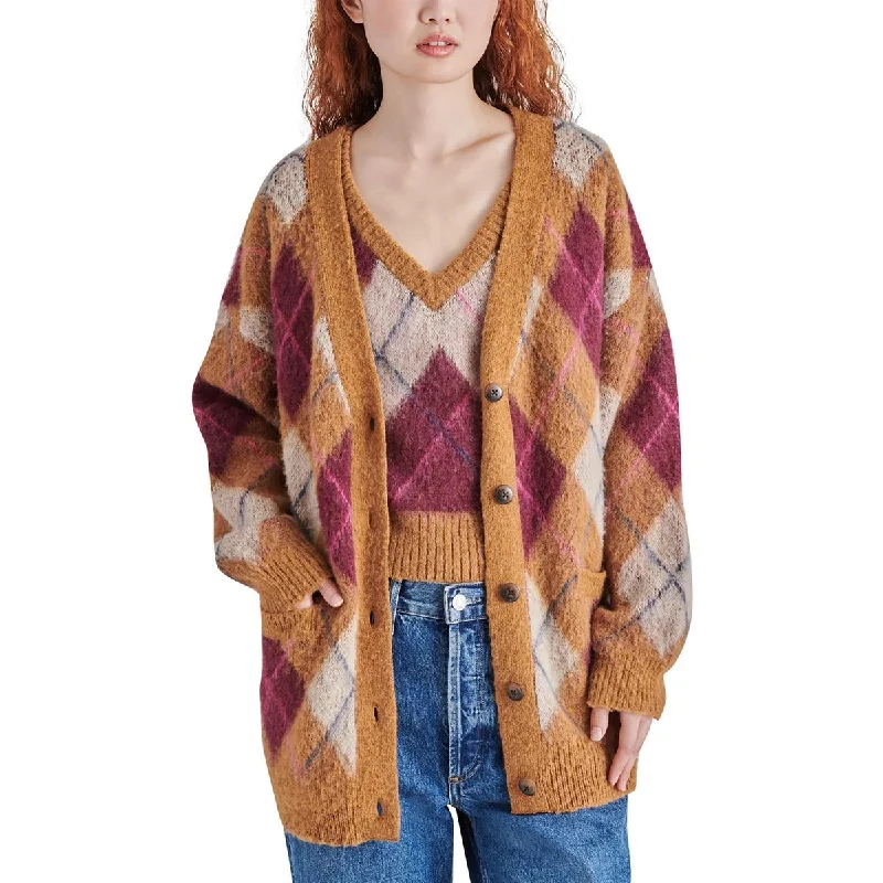 lightweight cardigans for womenLexie Womens Wool Blend Argyle Cardigan Sweater