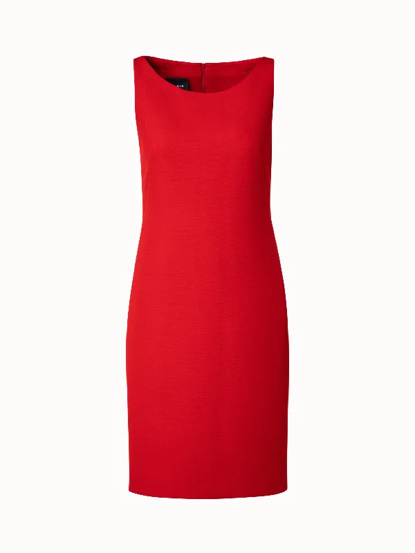 Short dresses & jumpsuits for summerStructured Wool Double-Face Sheath Dress