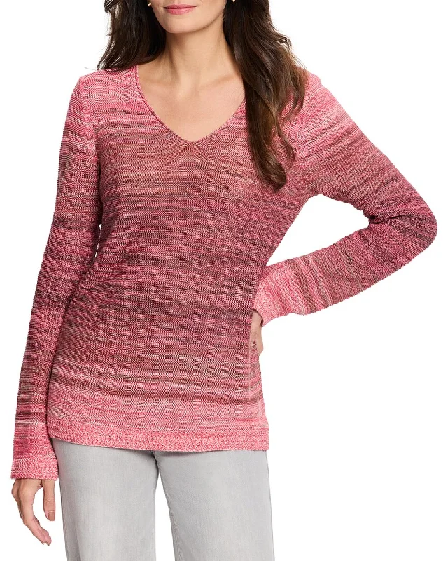 women's sweaters with pocketsNic & Zoe Hazy Shades Linen-Blend Sweater