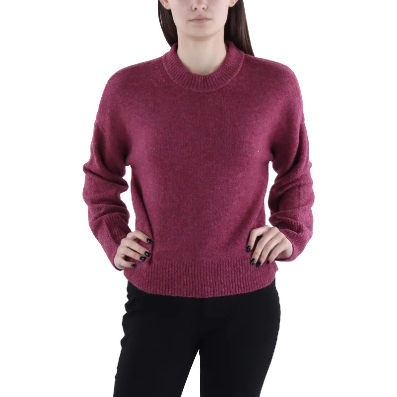 warm women's sweatersWomens Heathered Mock Neck Pullover Sweater