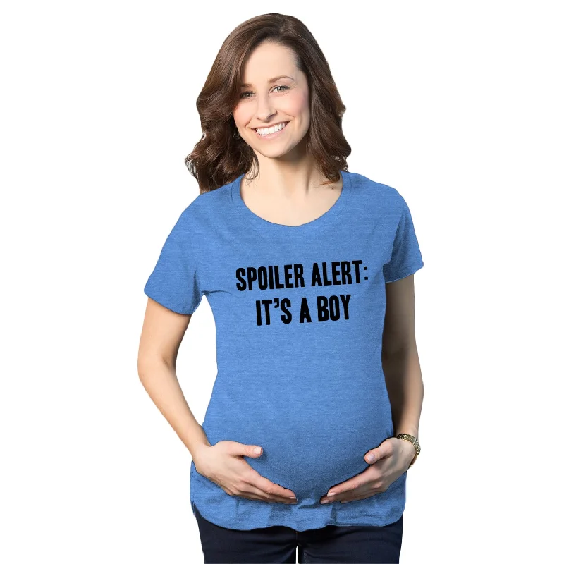 stylish graphic women’s T-shirtsSpoiler Alert: It's a Boy Maternity T Shirt