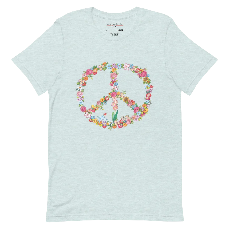 women’s T-shirts with cool designsFloral Peace Unisex T-Shirt