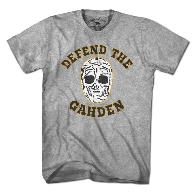 loose fit women’s T-shirtsDefend The Gahden Goalie Mask T-Shirt