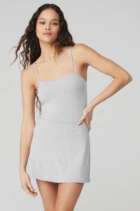 Black tie dresses & jumpsuitsAlosoft Courtside Tennis Dress - Athletic Heather Grey