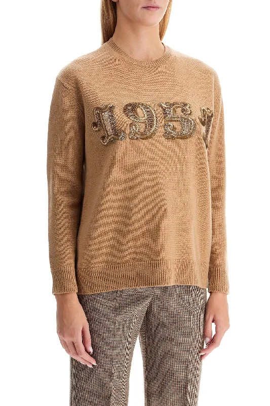 stylish sweaters for womenMax Mara Form With Embroidery And Sequins Pullover