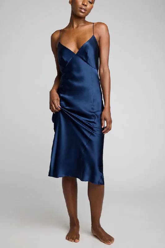 Midi dresses & jumpsuits for summerEclipse Silk Slip in Navy