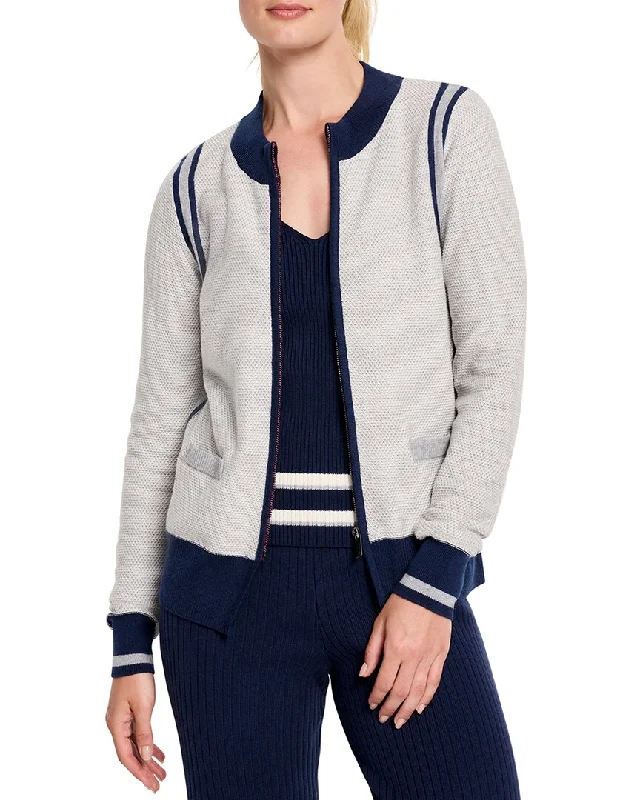 affordable women's sweatersNic & Zoe Zip Front Tipped Sweater Cardigan