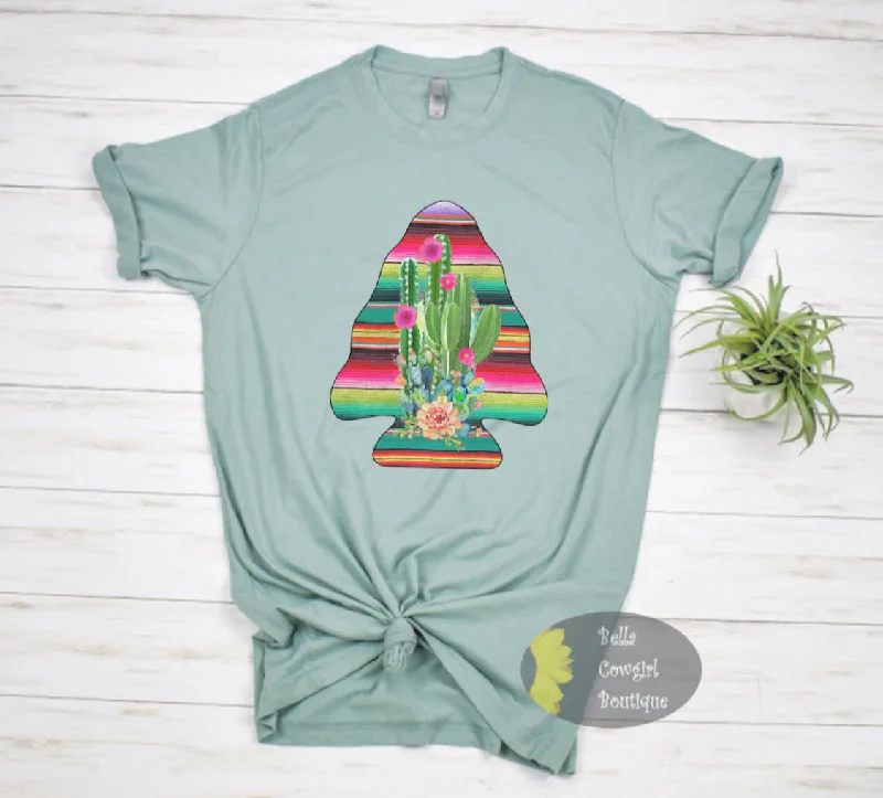 funky women’s T-shirtsBlooming Cactus Serape Arrowhead Western T-Shirt