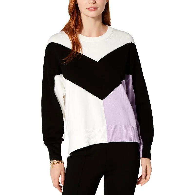 sweaters for petite womenWomens Cotton Colorblock Pullover Sweater