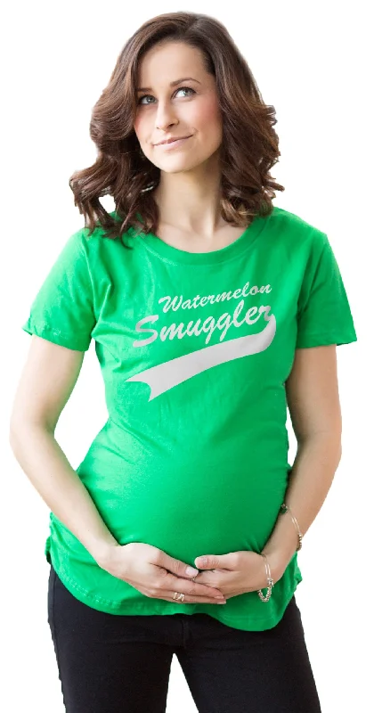 women’s T-shirts for layering in winterWatermelon Smuggler Maternity T Shirt