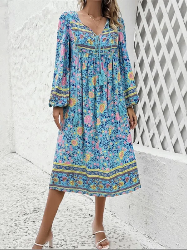 women's tunic topsBlossom Spring Breeze Loose Dress