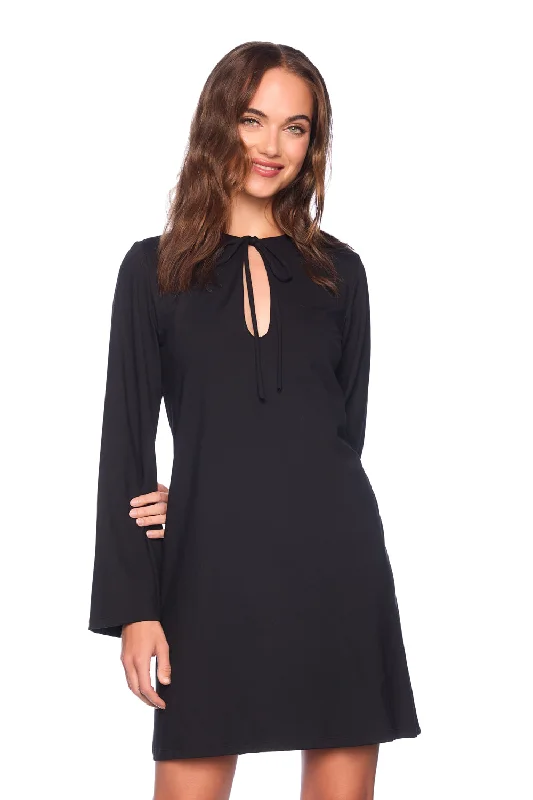 Summer cocktail dresses & jumpsuitsbell sleeve keyhole tie dress