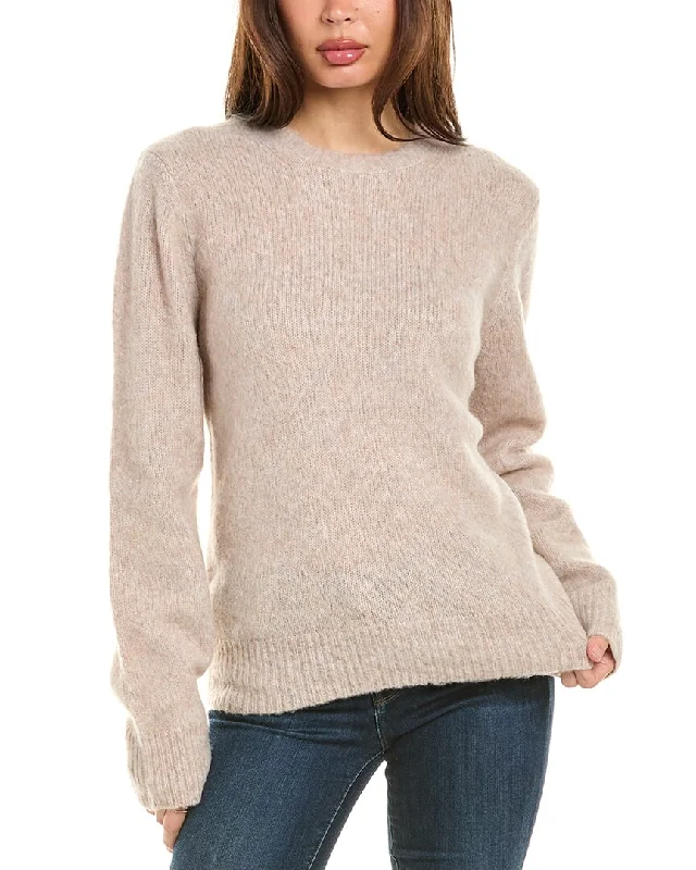 chic women's sweatersHelmut Lang Slash Wool-Blend Pullover