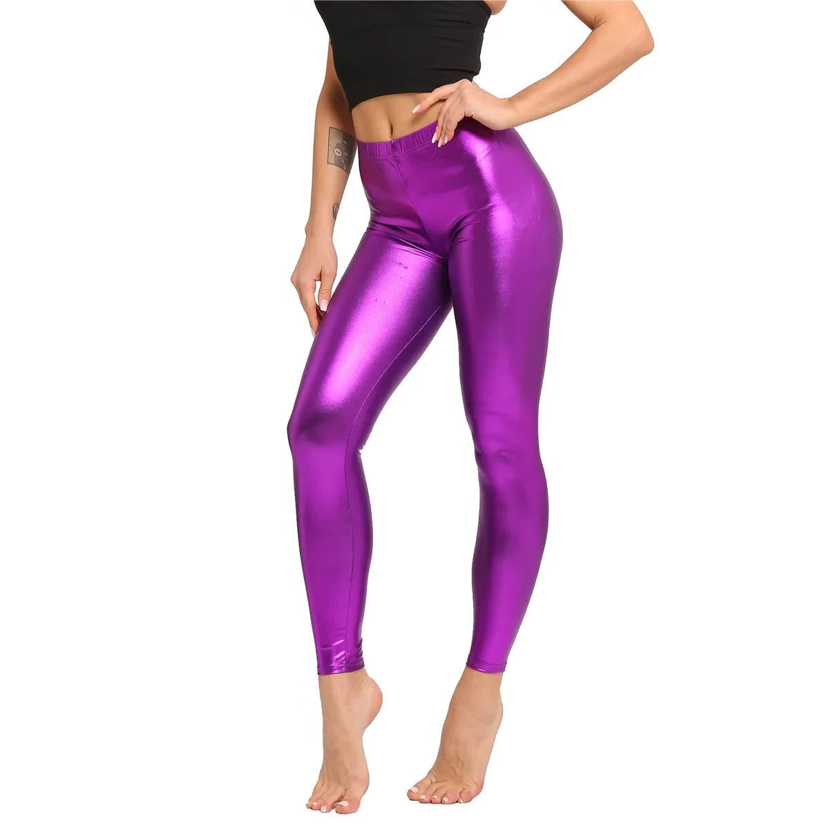 comfortable leggingsColorful Metallic Leggings