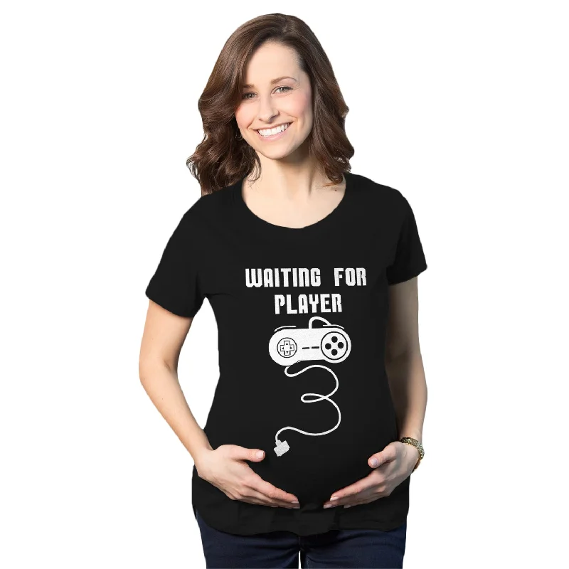 soft cotton women’s T-shirtsWaiting For Player 3 Maternity T Shirt