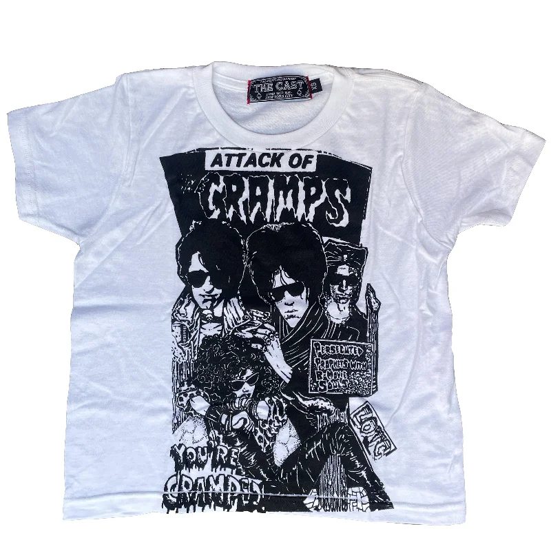 stylish women’s T-shirtsTHE CRAMPS YOU'RE CRAMPED (Women's Baby Tee - White)