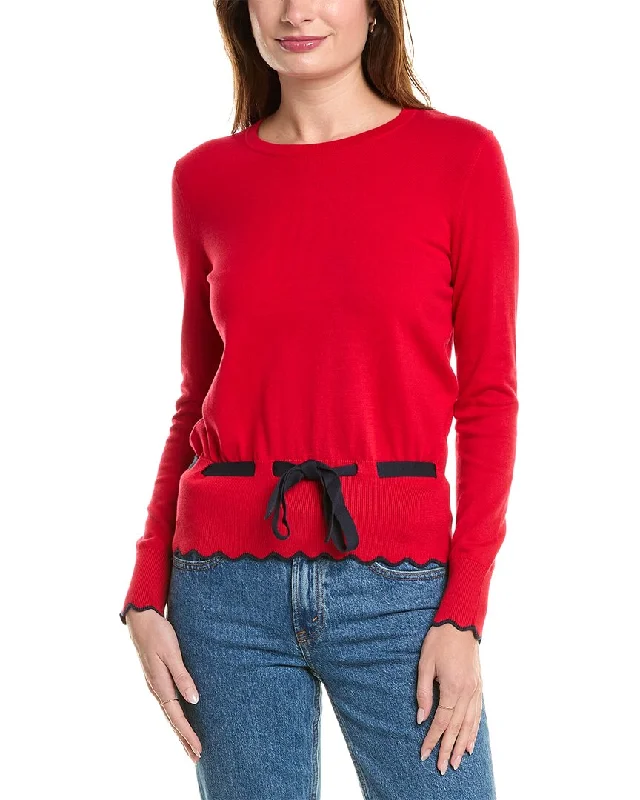 cute women's sweatersBrooks Brothers Tie Waist Sweater