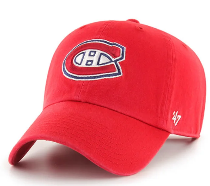 women's oversized t-shirtsMontreal Canadiens Adult 47 Brand  Red Clean Up Adjustable Hat