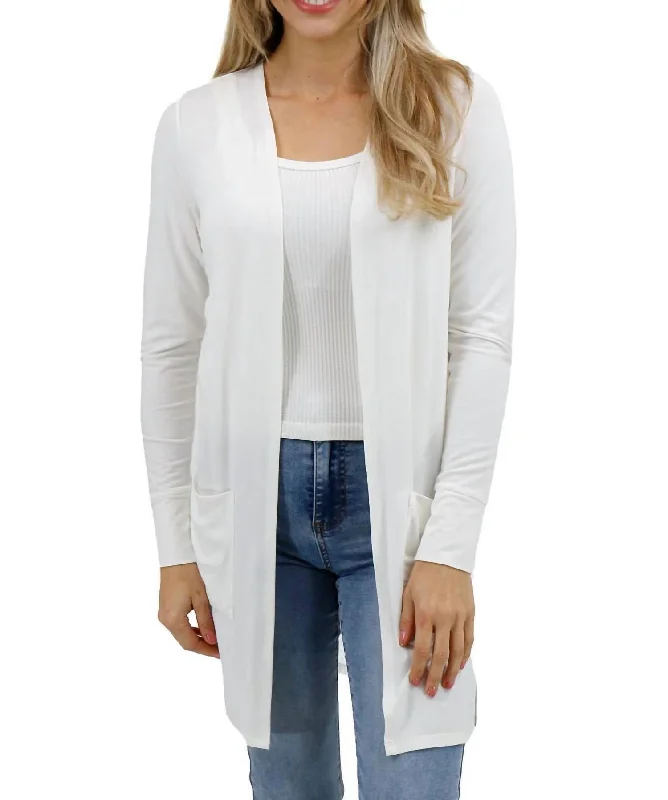 affordable women's sweatersCasual Day Cardigan In Ivory