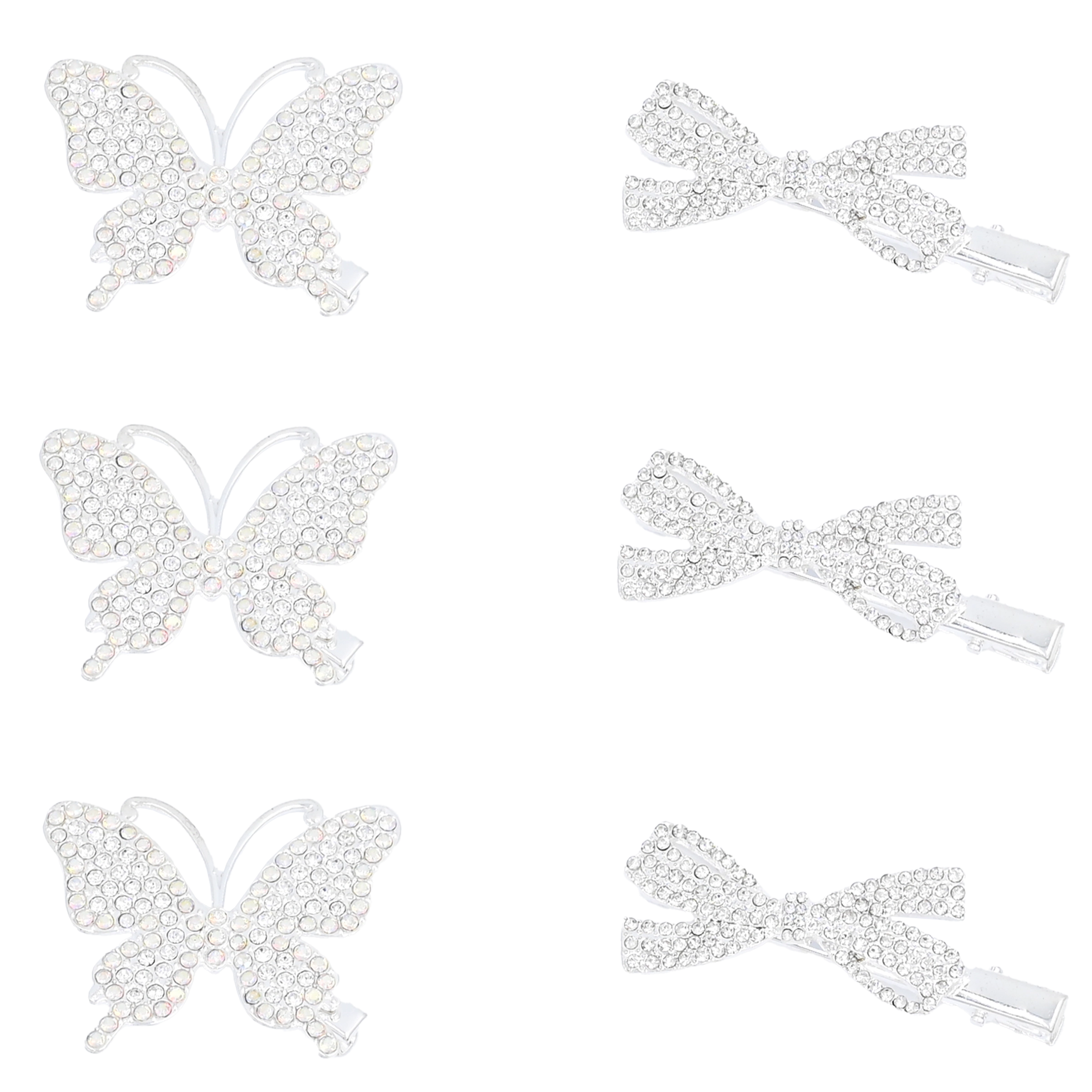 lightweight tops for womenCrystal Butterfly & Bow Hair Clips