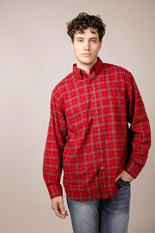 warm tops for winter1897 Legends Flannel Shirt for Men in Brick/Brown | FW2170-BRICK/BROWN