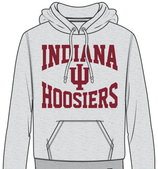 women's elegant topsIndiana Hoosiers Adult Relay Gray '47 Brand Pullover Hoodie Sweatshirt