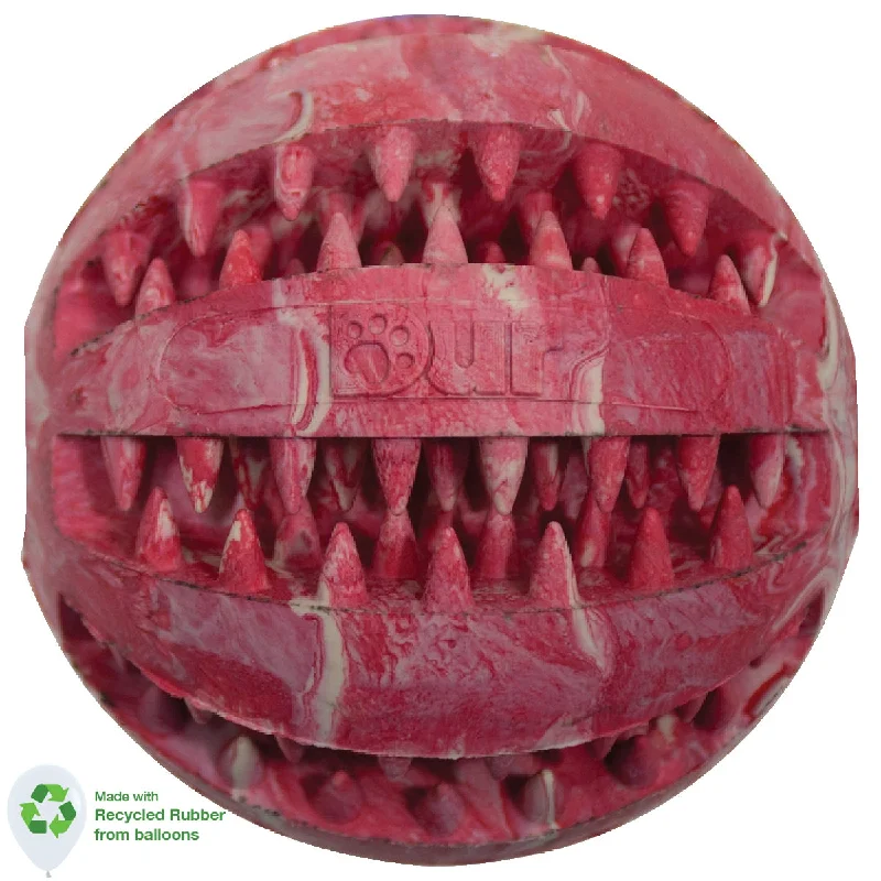 high-quality tops for womenDUR DOG TOYS - MEDIUM BALL IN RED & WHITE - CREATED FROM RECYCLED BALLOONS