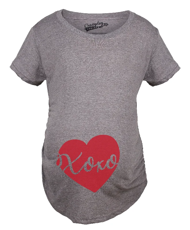 printed women’s T-shirtsXOXO Script Heart Maternity T Shirt