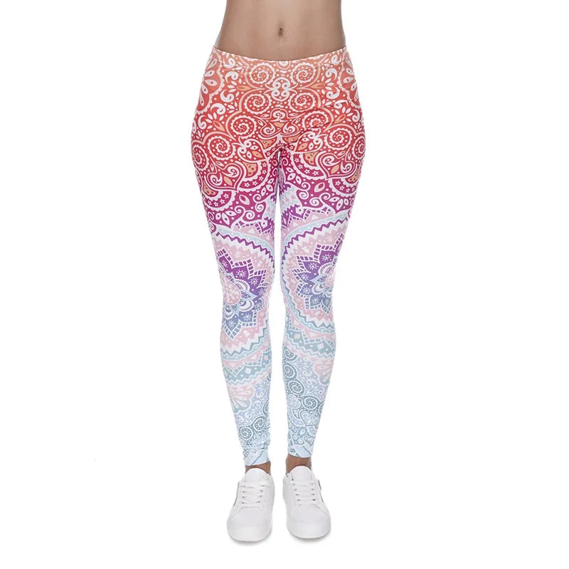 leggings for strength trainingOmbre Mandala Yoga Leggings