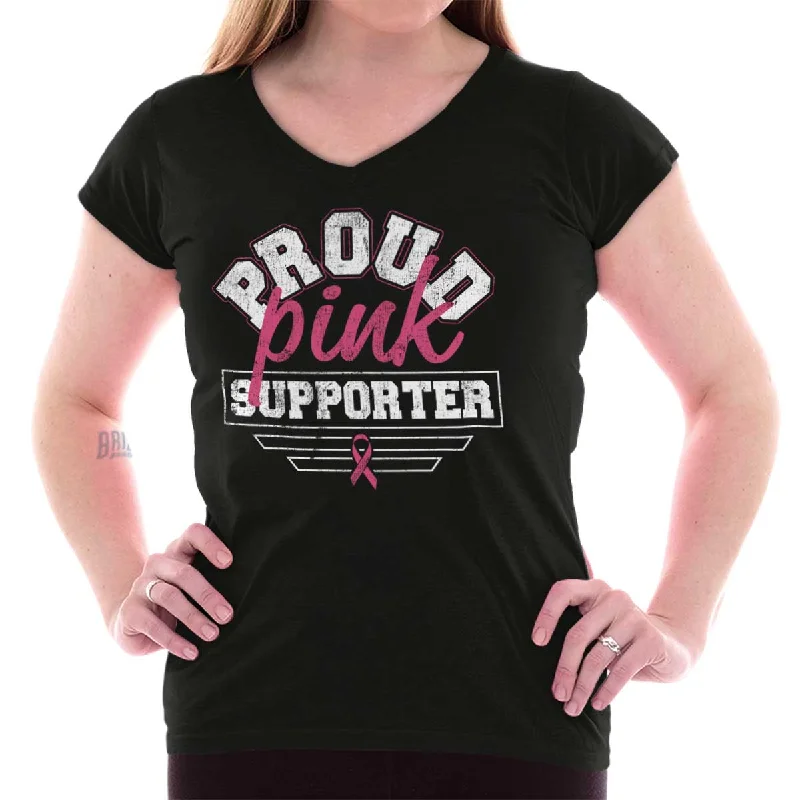 flattering women’s T-shirtsBreast Cancer Awareness Junior Fit V-Neck T Shirt