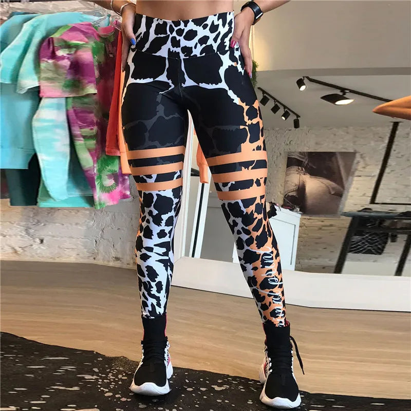 leggings for a night outLeopard Stripe 3D Print Leggings