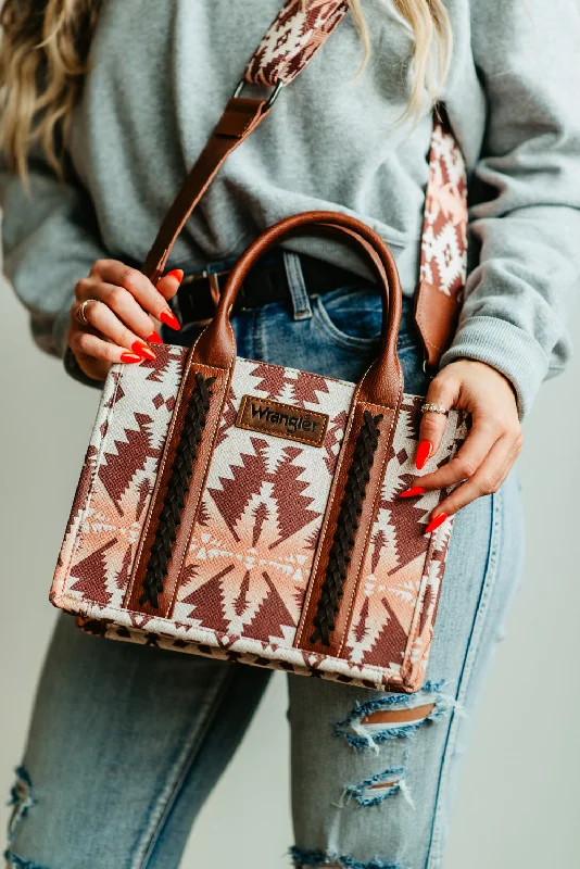 women's fitted topsWrangler Crossbody Tote Bag for Women in Brown | WG2203-8120S-LCF