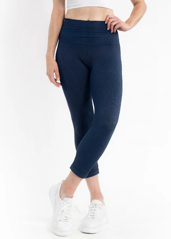 stretchy leggings for womenFleece Lined Cropped Crossover Leggings