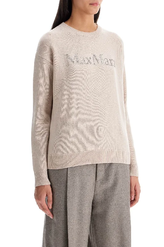 warm women's sweaters's Max Mara 'kassel' Strass Logo