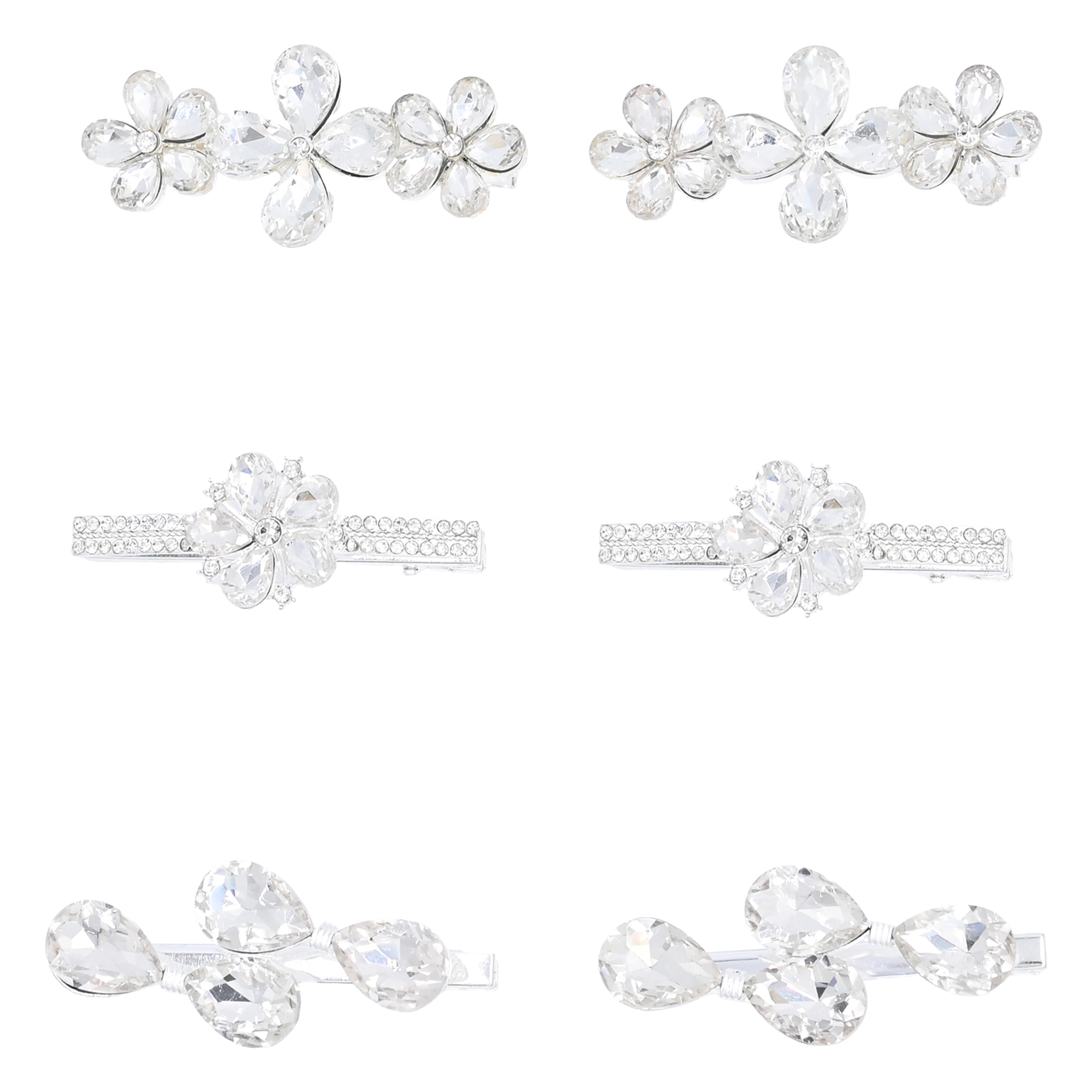 sweater tops for womenCrystal Flower & Droplet Hair Clips