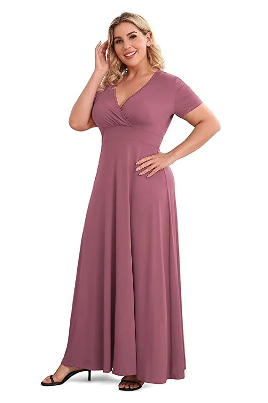 Trendy bodycon dresses & jumpsuitsFloor Length Solid Formal Maxi Dress, Purple/White/Red